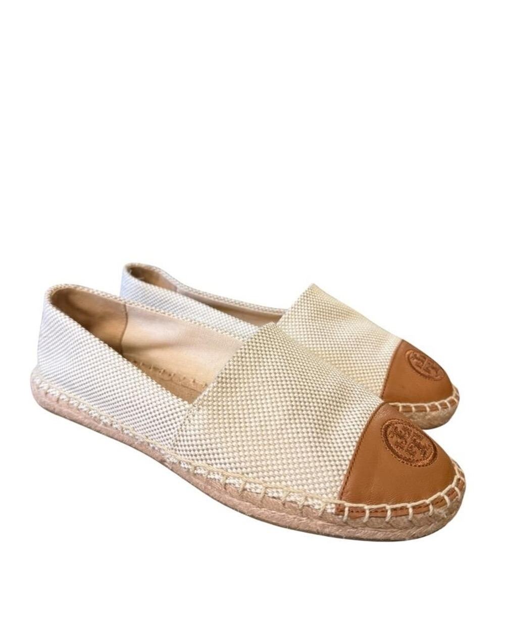 Tory Burch Color Block Logo Espadrille Flat Women size 6